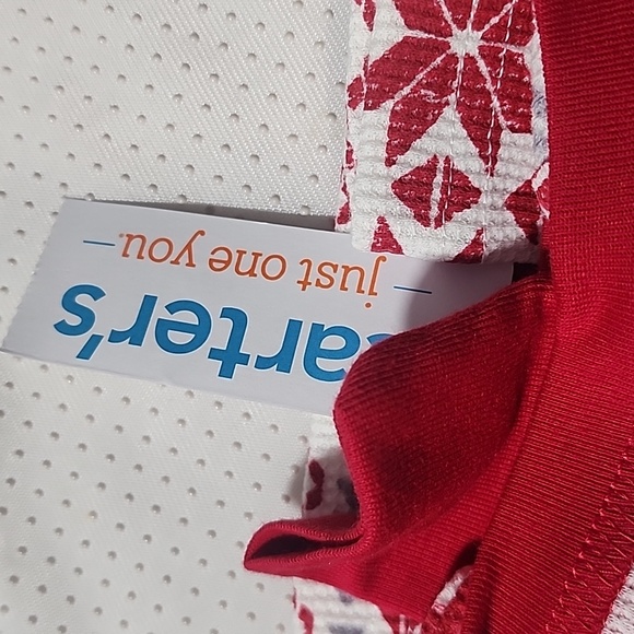 Carter's Christmas Red and White Girls Pajama Set 8 - Picture 7 of 7